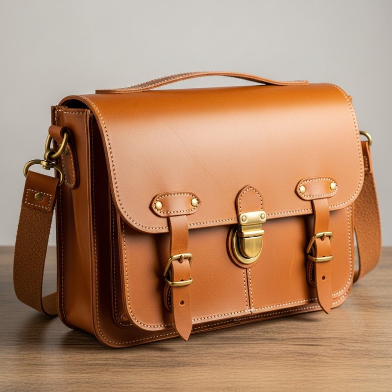 Sac Besace — Cuir Tanne Vegetal